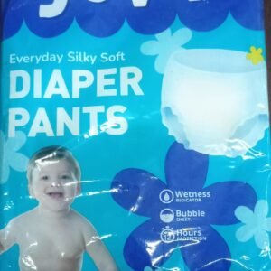 Packaging for Jovil Everyday Silky Soft Diaper Pants with a baby image on front.